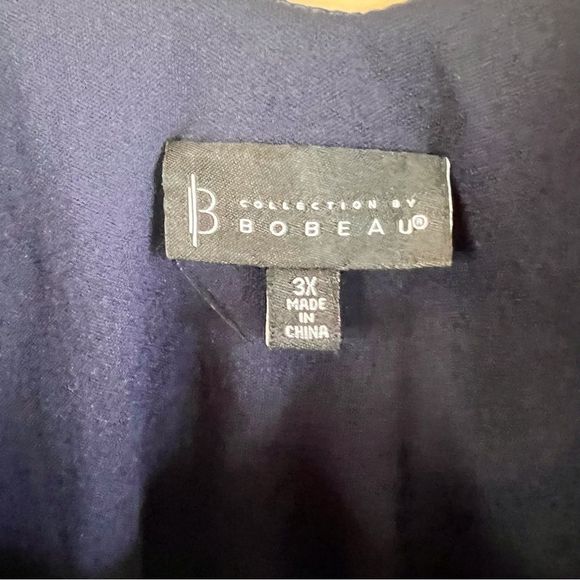 B Collection by Bobeau Black Floral‎ Double V Dress Womens Plus Size 3X Career - Picture 3 of 7